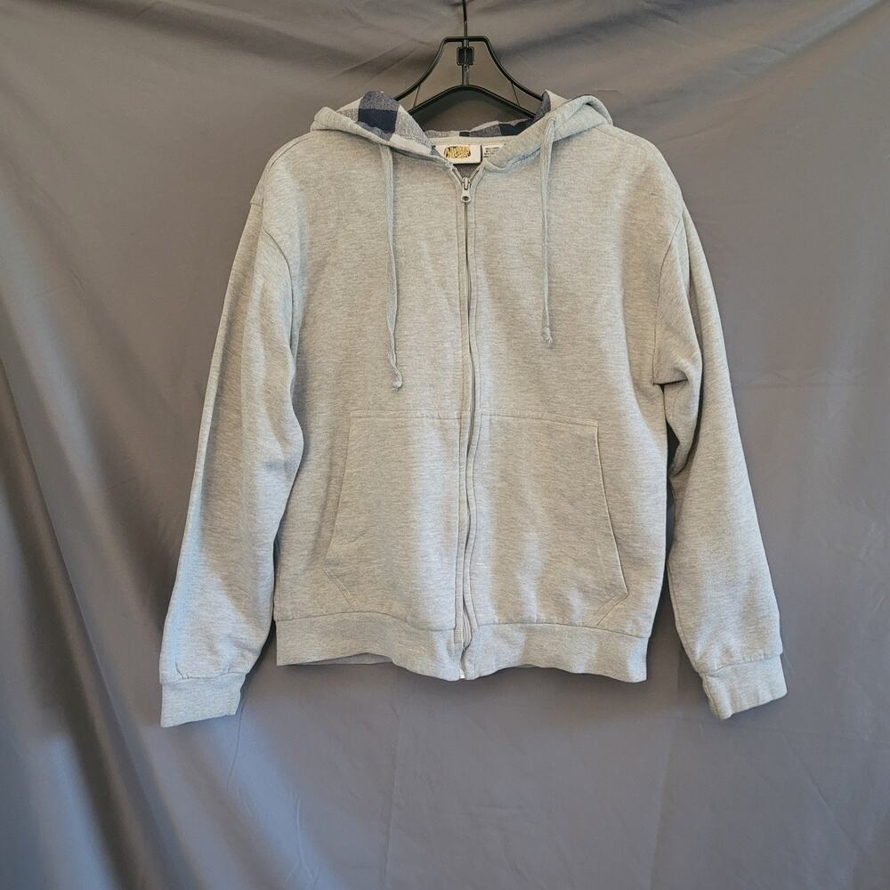 Collection Etc Gray Zip Hoodie Sweatshirt Size Medium